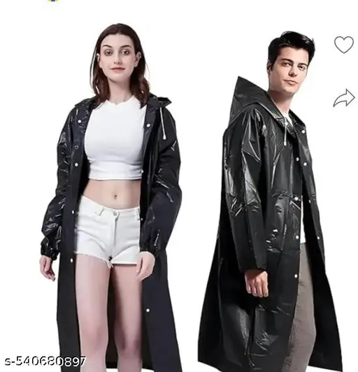 raincoat Trendy raincoat for men Pack of 2 Unisex Waterproof Raincoat with Hood Cap For Outdoor Travel Portable Suit and women