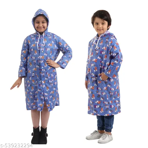 100% waterproof Comfortable Unisex Rain Wear/Rain Coat for Kids (Boys &Girls).