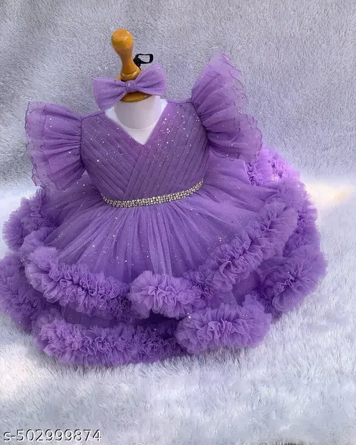 Baby Girls Net Party wear frock baby girls dress for 6 Months to 3 Years baby girls