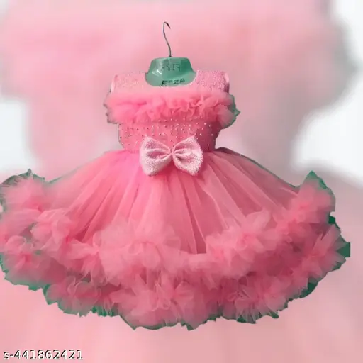 Baby Girls Net Frock (TO) | 7 Colours