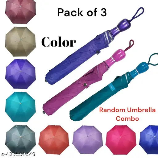 Single color 2 fold umbrella combo for All Age Groups – Kids/Boys/Girls/Adults.