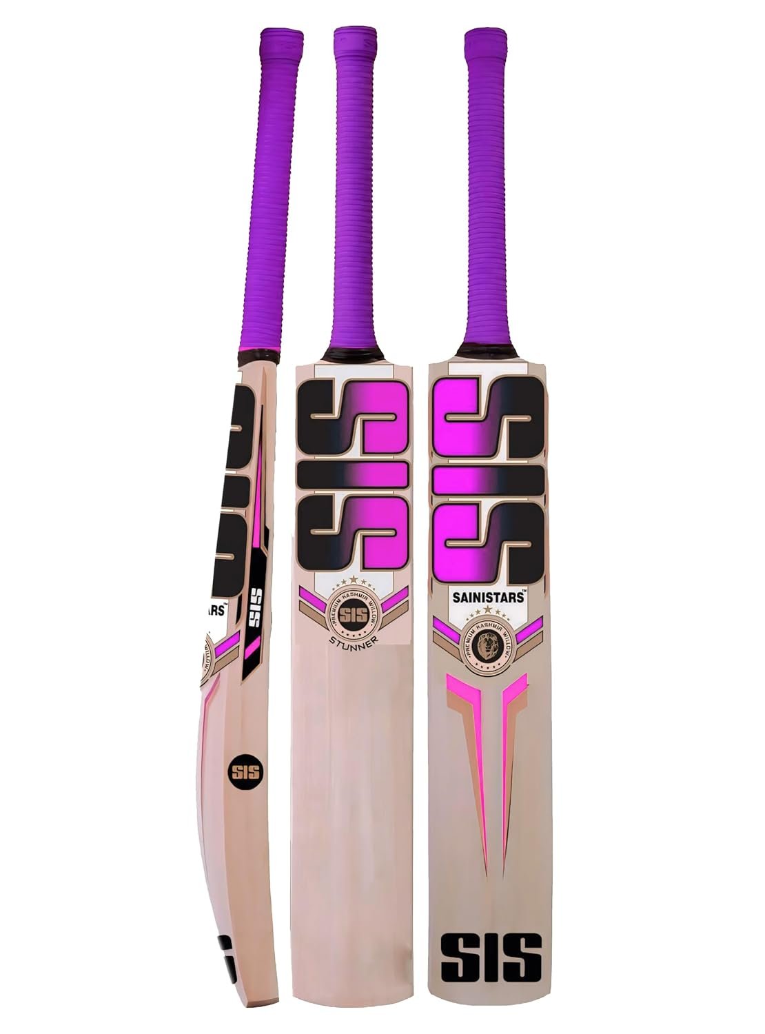 Sainistars Full Size Popular Cricket Bat for All Hard and Soft Tennis Bat Cricket Bat (Men|Women) Multicolor (Pink bat)