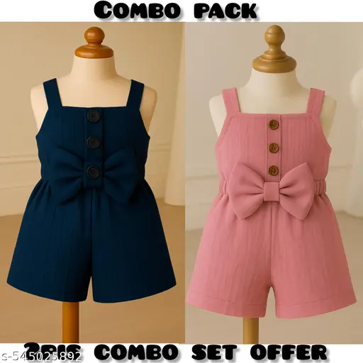 Trendy Baby Girl Frock Style Combo Romper Set (Pack of 2)