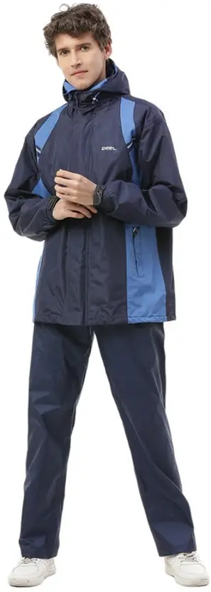 Colorblock Men Raincoat