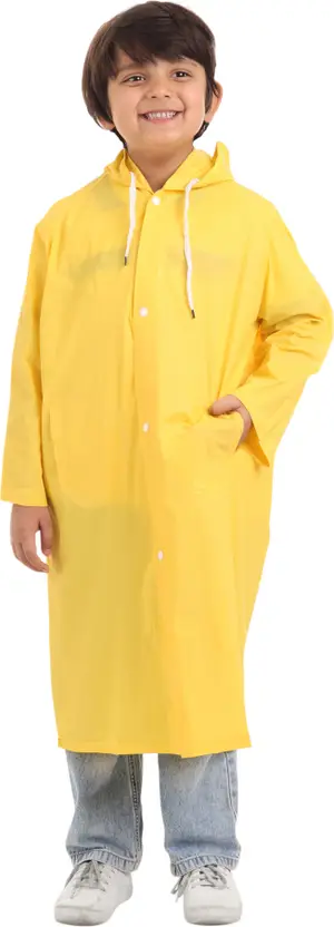 Solid Boys & Girls Raincoat