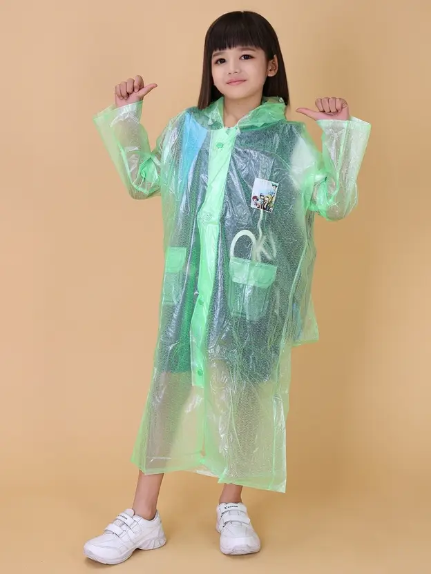Mars Infiniti Self Design Girls Raincoat