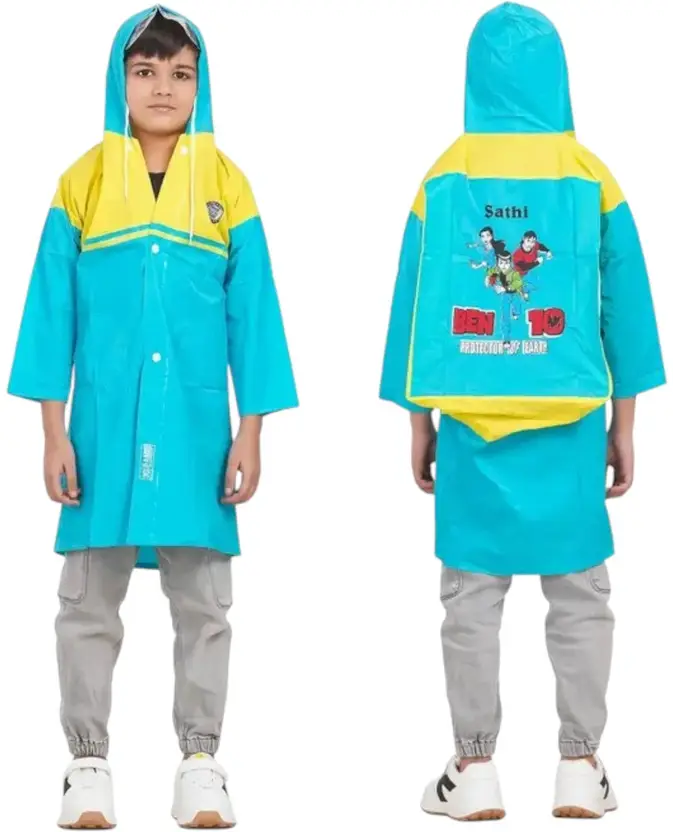 Mars Infiniti Self Design Girls Raincoat