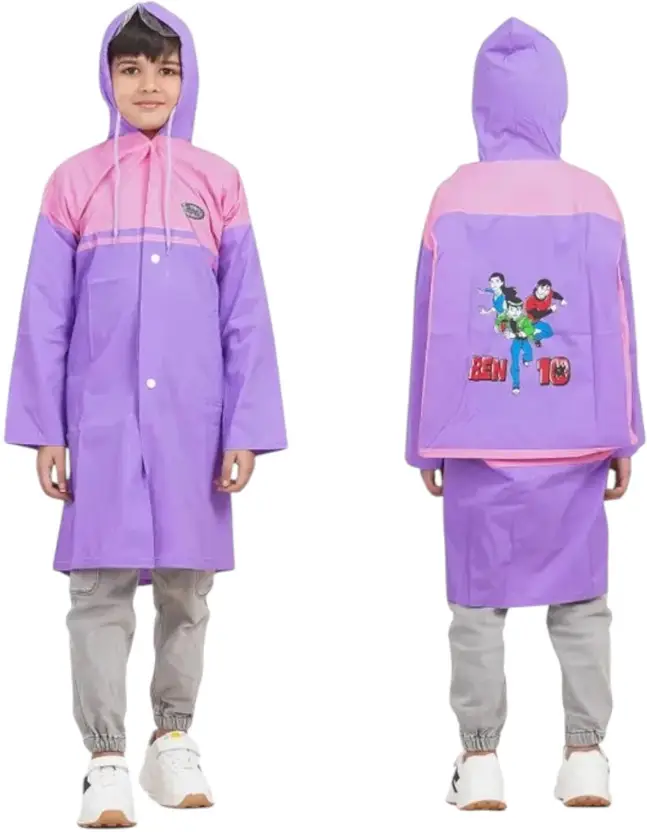 Mars Infiniti Self Design Girls Raincoat