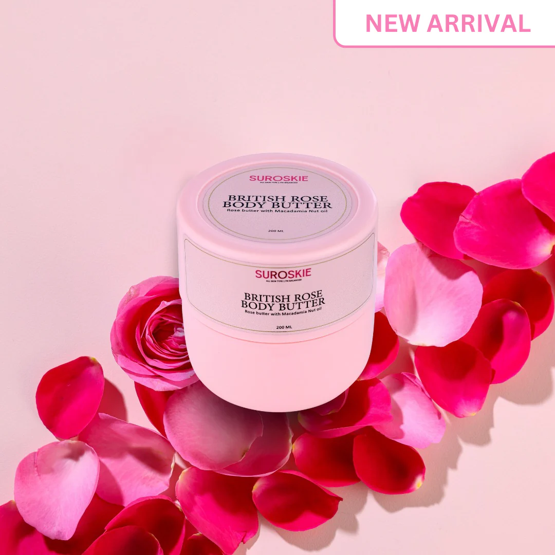 Suroskie British Rose Body Butter with Macadamia Nut Oil 