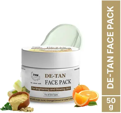 The Natural Wash De-Tan Face Pack for Brightening and Glowing Skin
