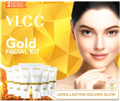 VLCC Gold Facial Kit. Bright & glowing skin - Parlour Glow