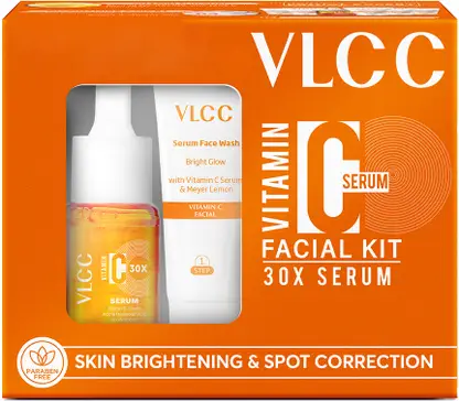 VLCC Vitamin C Serum Facial Kit - Brightening Facial Kit With Vitamin C Serum