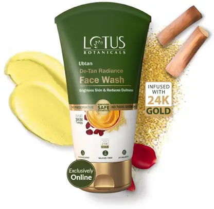 Lotus Botanicals Ubtan De-Tan Radiance | Brightens Skin & Reduces Dullness Face Wash