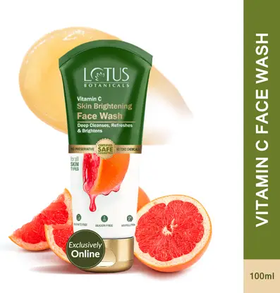 Lotus Botanicals Vitamin C Skin Brightening | Deep Cleanses, Refreshes & Brightens Skin Face Wash 