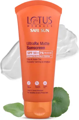 LOTUS HERBALS Sunscreen - SPF 50 PA++++ UltraRX matte sunscreen For Sensitive and acne prone skin  