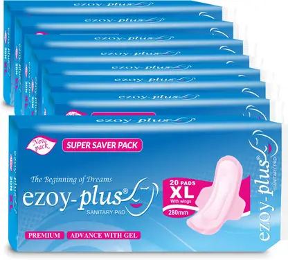 Ezoyplus XL Sanitary Napkin/ Pad | 280 mm Straight Drynet & Quick Absorption Sanitary Pad 