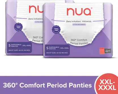 Nua Comfort Disposable Period Panties XXL-XXXL | Ultra-Absorbent Sanitary Pad