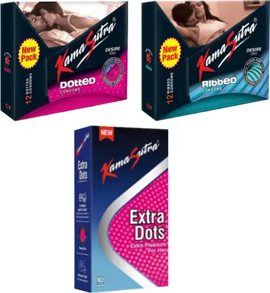 Kamasutra Extra Dots | Dotted | Ribbed Condom 