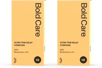 Bold Care Ultra Thin Climax Delay - Lubricated - Natural Latex Condom 