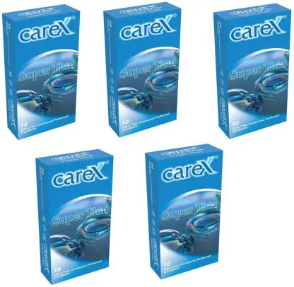 CAREX Super Thin Malaysia No.1 Brand Ultra Thin Contoured Perfumed 10X5=50 (Concealed/Confidential Packaging) Condom