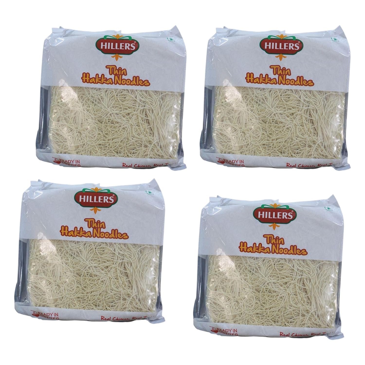 Hillers Hakka Noodles Vegetarian Extra Long & Extra Soft And Delicious Vegetarian Noodles 400 Gram Pack Of 4