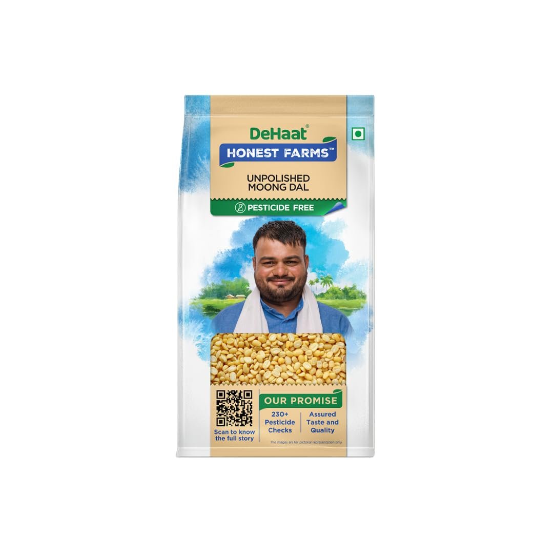 DeHaat Honest Farms Pesticide Free Unpolished Moong Dal 1 KG